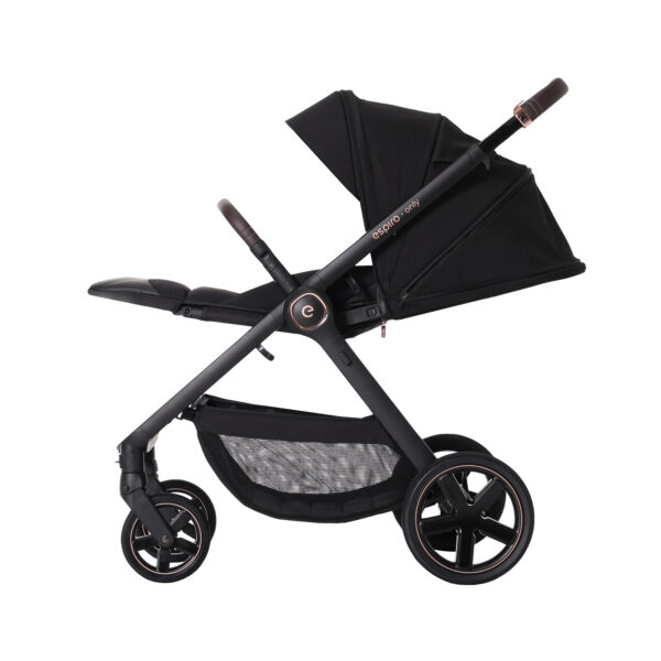 Ratini.lv | ONLY 2in1 bērnu ratu komplekts krāsa 510 STYLISH BLACK bilde #11