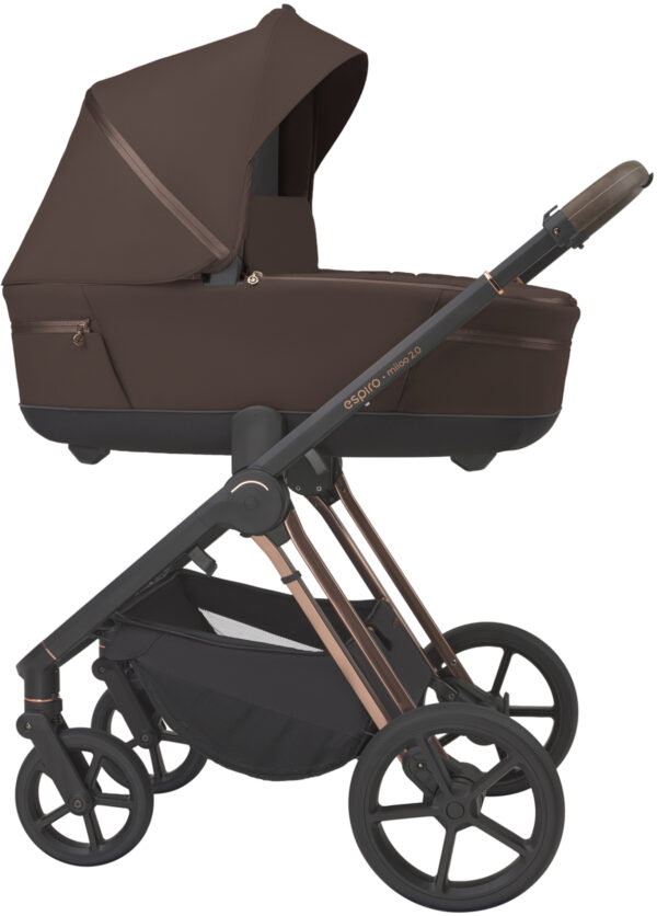 Ratini.lv | MILOO 2.0 bērnu ratu komplekts 2in1 krāsa 308 EXCELLENT CHOCOLATE bilde #1