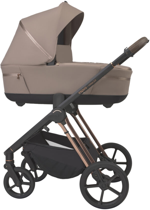 Ratini.lv | MILOO 2.0 bērnu ratu komplekts 2in1 krāsa 309 TASTY CAPPUCCINO bilde #1