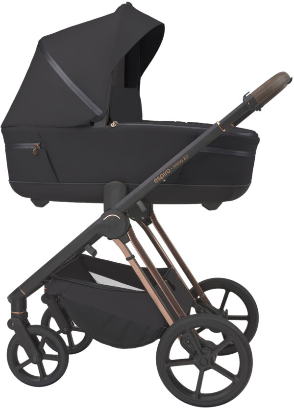 Ratini.lv | MILOO 2.0 bērnu ratu komplekts 2in1 krāsa 310 DIAMOND BLACK bilde #1