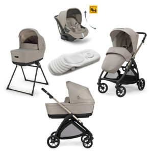 Inglesina Electa System Quattro bērnu ratu komplekts 3in1 ar autokrēsliņu Darwin Recline krāsa Battery Beige