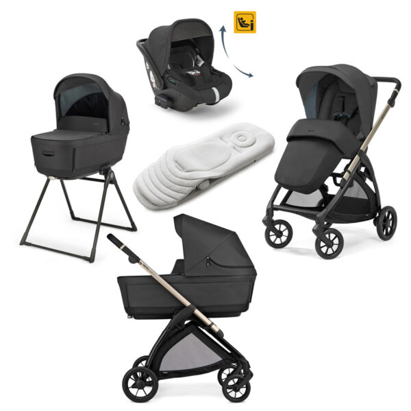 Ratini.lv | Electa System Quattro bērnu ratu komplekts 3in1 ar autokrēsliņu Darwin Recline krāsa Upper Black bilde #1