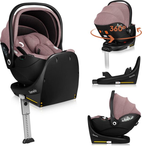 Ratini.lv | Moxie i-Size autokrēsliņš 40-87cm krāsa Pink Mauve +rotējoša Isofix bāze bilde #1