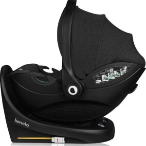 Lionelo Moxie i-Size autokrēsliņš 40-87cm krāsa Black Carbon +rotējoša Isofix bāze