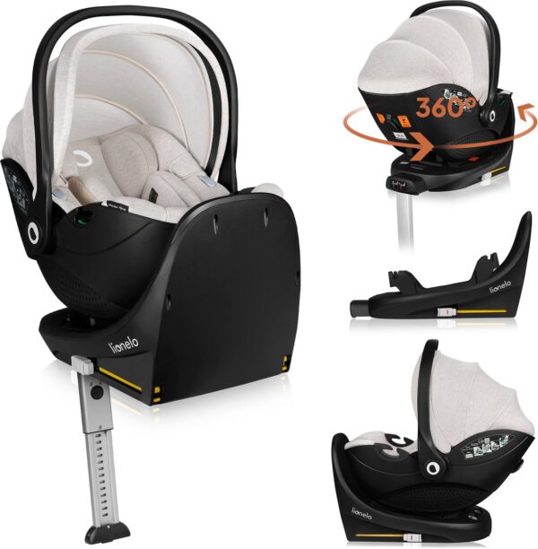 Ratini.lv | Moxie i-Size autokrēsliņš 40-87cm krāsa Beige Sand +rotējoša Isofix bāze bilde #1