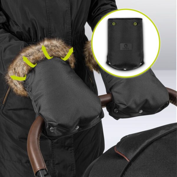Ratini.lv | Handmuff bērnu ratu cimdi krāsa Black bilde #9