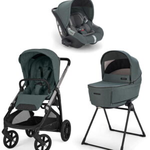 Inglesina Aptica System Quattro bērnu ratu komplekts 3 in 1 ar autokrēsliņu Darwin krāsa Emerald Green