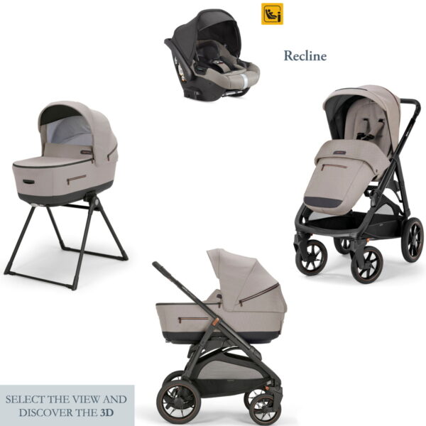 Ratini.lv | Aptica System Quattro bērnu ratu komplekts 3in1 ar autokrēsliņu Darwin Recline krāsa Pashmina Beige bilde #1