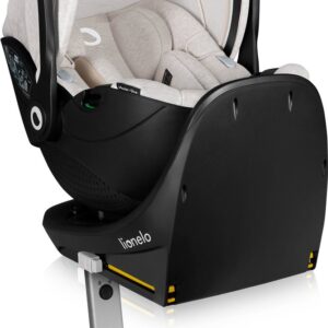 Lionelo Moxie i-Size autokrēsliņš 40-87cm krāsa Beige Sand +rotējoša Isofix bāze