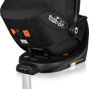 Lionelo Moxie i-Size autokrēsliņš 40-87cm krāsa Black Carbon +rotējoša Isofix bāze