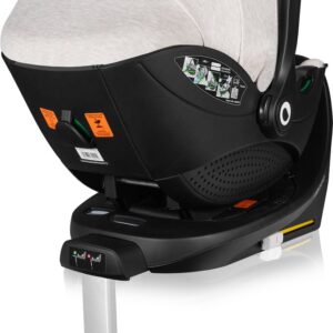Lionelo Moxie i-Size autokrēsliņš 40-87cm krāsa Beige Sand +rotējoša Isofix bāze