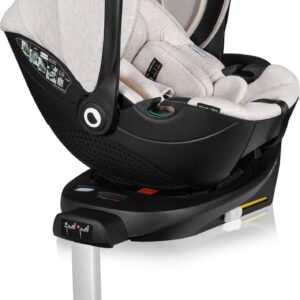 Lionelo Moxie i-Size autokrēsliņš 40-87cm krāsa Beige Sand +rotējoša Isofix bāze