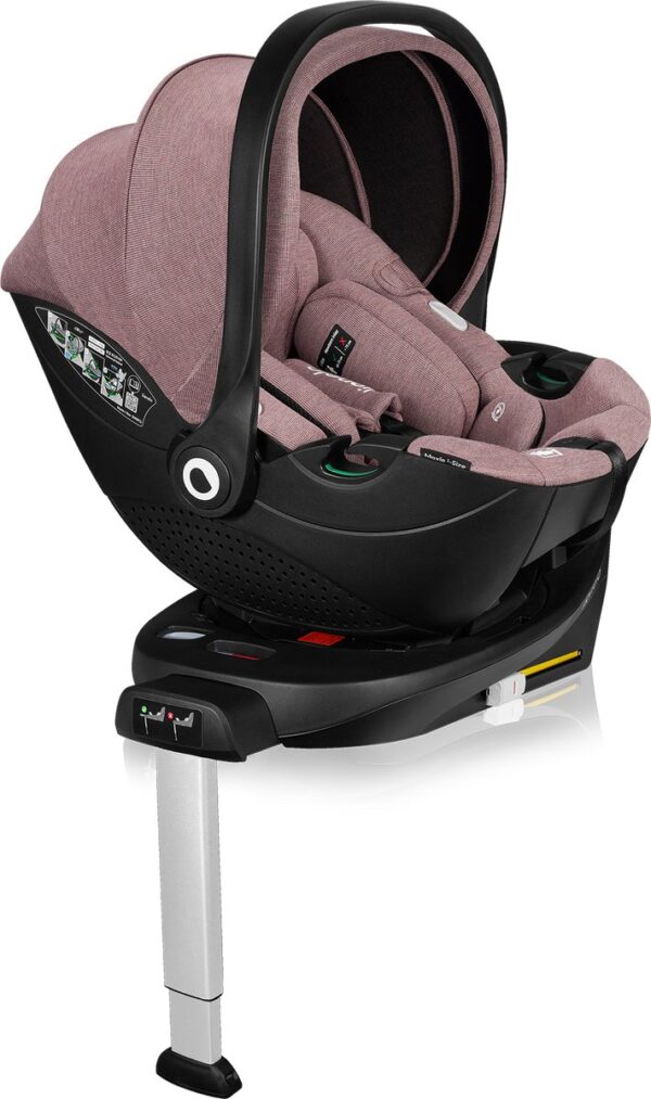 Ratini.lv | Moxie i-Size autokrēsliņš 40-87cm krāsa Pink Mauve +rotējoša Isofix bāze bilde #3