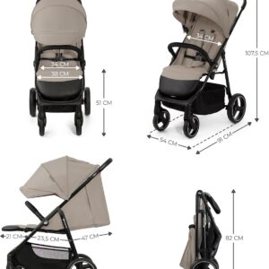 Kinderkraft TRIG 3 bērnu ratiņi krāsa Stone Beige