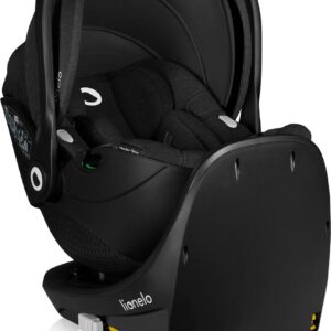 Lionelo Moxie i-Size autokrēsliņš 40-87cm krāsa Black Carbon +rotējoša Isofix bāze