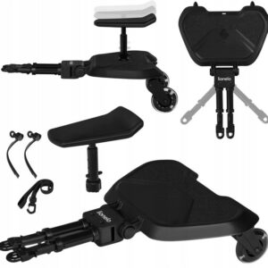 Lionelo Buggy Board bērnu ratu kāpslītis Black Onyx