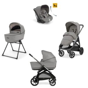 Inglesina Aptica System Quattro bērnu ratu komplekts 3in1 ar autokrēsliņu Darwin Recline krāsa Platinum Grey