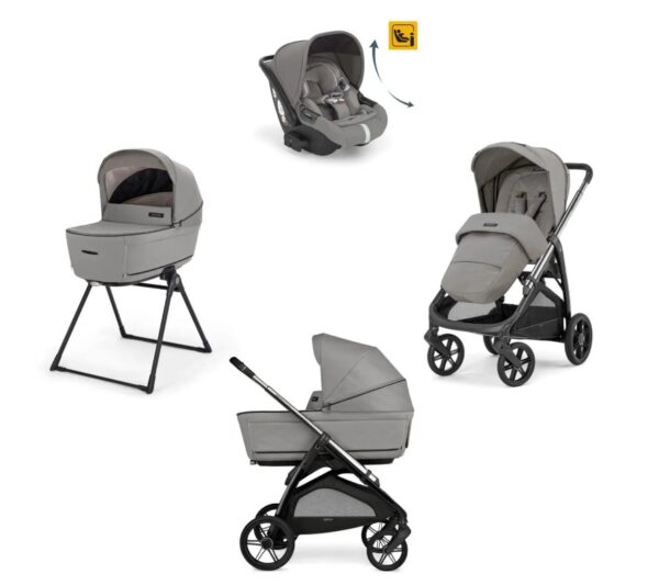 Ratini.lv | Aptica System Quattro bērnu ratu komplekts 3in1 ar autokrēsliņu Darwin Recline krāsa Platinum Grey bilde #1
