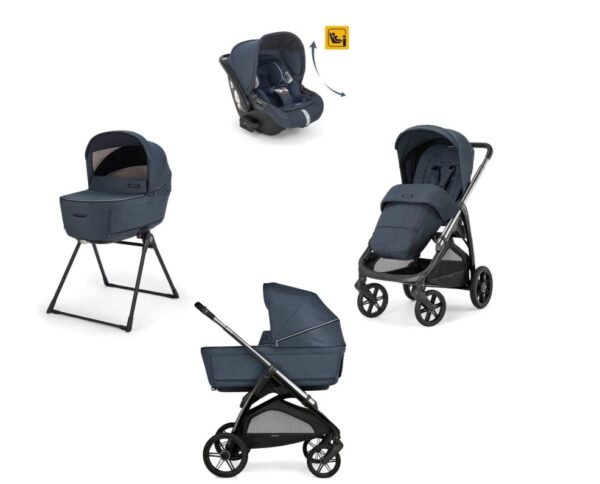 Ratini.lv | Aptica System Quattro bērnu ratu komplekts 3in1 ar autokrēsliņu Darwin Recline krāsa Resort Blue bilde #1