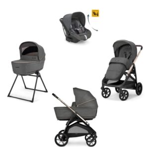 Inglesina Aptica System Quattro bērnu ratu komplekts 3in1 ar autokrēsliņu Darwin Recline krāsa Velvet Grey