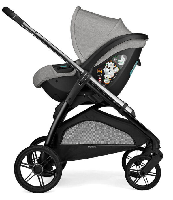 Ratini.lv | Aptica System Quattro bērnu ratu komplekts 3 in 1 ar autokrēsliņu Darwin krāsa Platinum Grey bilde #35