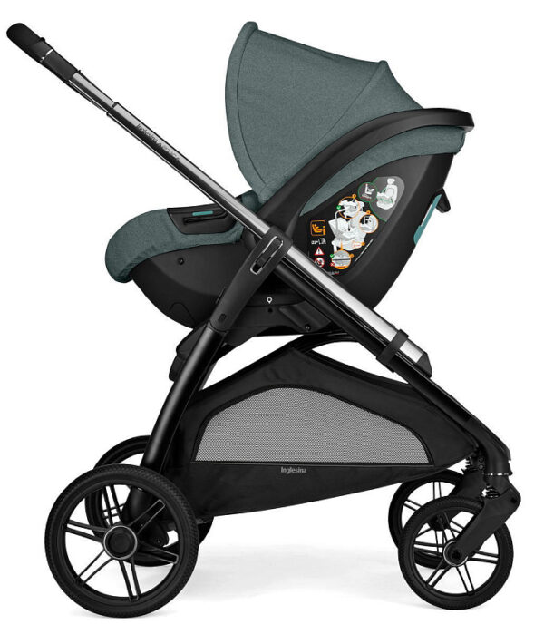Ratini.lv | Aptica System Quattro bērnu ratu komplekts 3 in 1 ar autokrēsliņu Darwin krāsa Emerald Green bilde #35