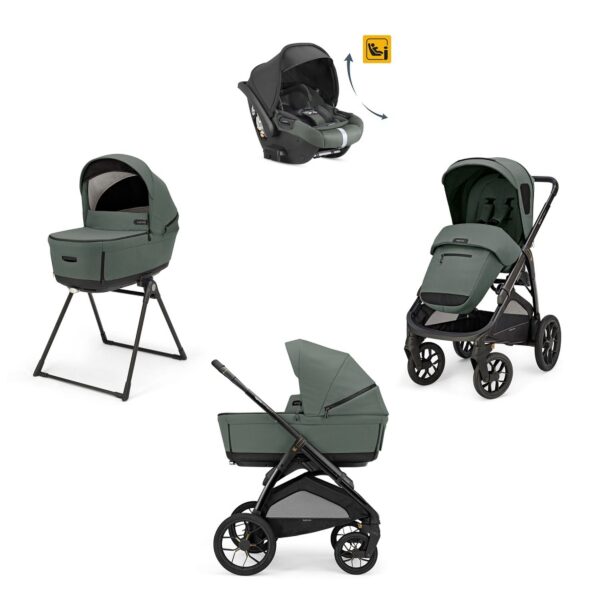 Ratini.lv | APTICA XT QUATTRO bērnu ratu komplekts 3in1 ar autokrēsliņu Darwin Recline krāsa Taiga Green bilde #1