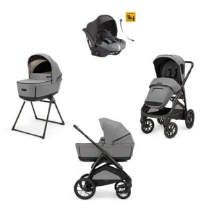 Inglesina APTICA XT QUATTRO bērnu ratu komplekts 3in1 ar autokrēsliņu Darwin Recline krāsa Canyon Grey