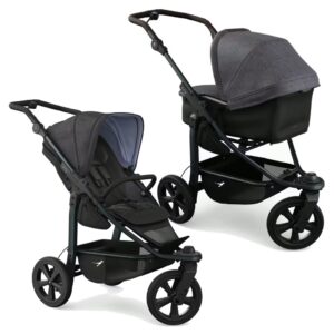 TFK Mono 3 Combi bērnu ratiņi 2in1 ar ECCO riteņiem krāsa PREMIUM Black