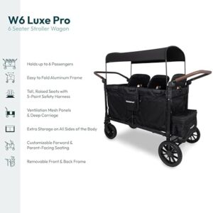 Wonderfold W6 Luxe Pro universāli bērnu ratiņi (6 sēdvietas) krāsa Black