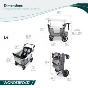 Wonderfold L4 universāli bērnu ratiņi (4 sēdvietas) krāsa Gray