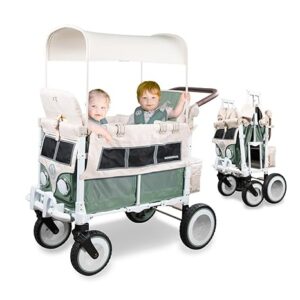Wonderfold VW2 Volkswagen universāli bērnu ratiņi (2 sēdvietas) krāsa Sage Green