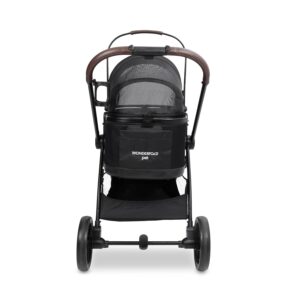 Wonderfold P3 Luxury mājdzīvnieku ratiņi krāsa Jet Black