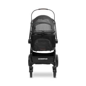 Wonderfold P3 Luxury mājdzīvnieku ratiņi krāsa Jet Black