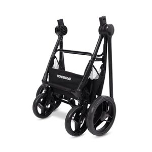 Wonderfold P3 Luxury mājdzīvnieku ratiņi krāsa Jet Black