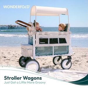 Wonderfold VW2 Volkswagen universāli bērnu ratiņi (2 sēdvietas) krāsa Sage Green