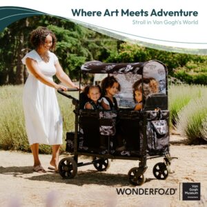 Wonderfold W4 Luxe Pro Van Gogh universāli bērnu ratiņi (4 sēdvietas) krāsa Almond Blossoms