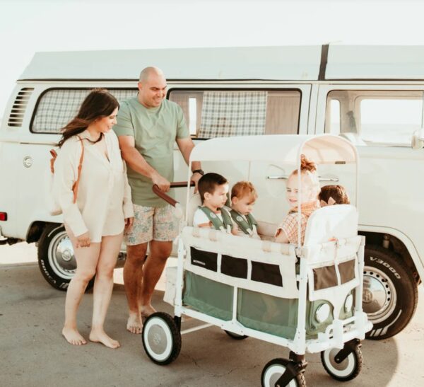 Ratini.lv | VW4 Volkswagen universāli bērnu ratiņi (4 sēdvietas) krāsa Sage Green bilde #5