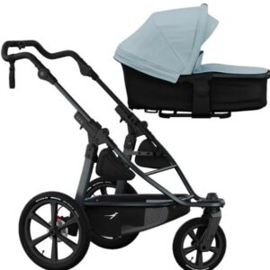 TFK PRO bērnu ratiņi ar Combi kulbiņu 2in1 krāsa Blue Dual