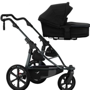 TFK PRO bērnu ratiņi ar Combi kulbiņu 2in1 krāsa Black