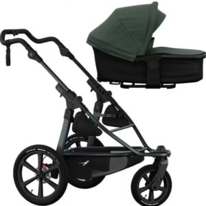 TFK PRO bērnu ratiņi ar Combi kulbiņu 2in1 krāsa Olive