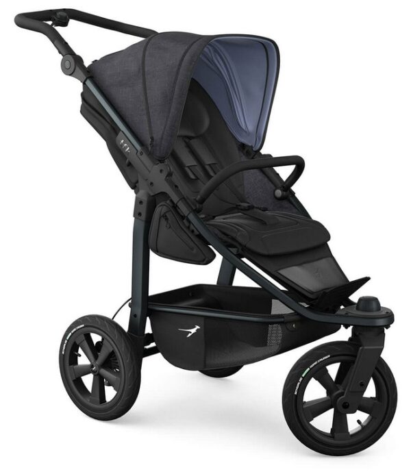 Ratini.lv | Mono 3 bērnu sporta ratiņi ar AIR riepām krāsa PREMIUM Black bilde #1
