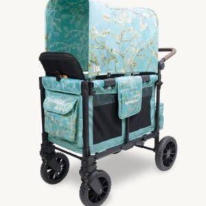 Wonderfold W2 Luxe Pro Van Gogh universāli bērnu ratiņi (2 sēdvietas) krāsa Almond Blossoms