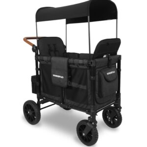 Wonderfold W2 Luxe universāli bērnu ratiņi (2 sēdvietas) krāsa Volcano Black