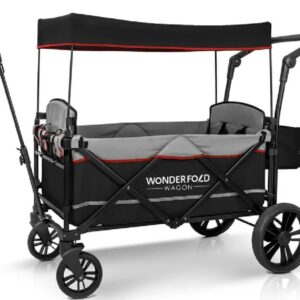 Wonderfold X2 universāli bērnu ratiņi (2 sēdvietas) krāsa Stealth Black