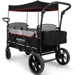 Wonderfold X2 universāli bērnu ratiņi (2 sēdvietas) krāsa Stealth Black