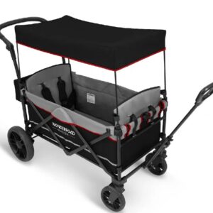 Wonderfold X2 universāli bērnu ratiņi (2 sēdvietas) krāsa Stealth Black