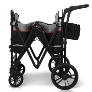 Wonderfold X2 universāli bērnu ratiņi (2 sēdvietas) krāsa Stealth Black