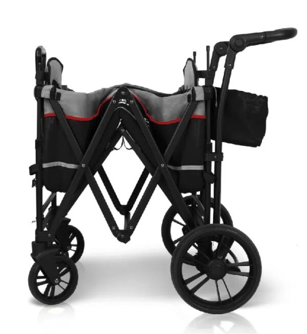 Ratini.lv | X2 universāli bērnu ratiņi (2 sēdvietas) krāsa Stealth Black bilde #7