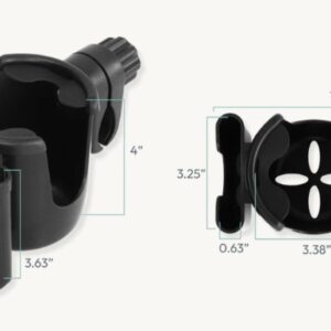Wonderfold bērnu ratu krūzīšu un telefona turētājs 2-in-1 krāsa Black